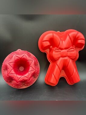 Vintage 90s Lot of 2 Jello Gelatin Mold Holiday Christmas Thanksgiving NWT